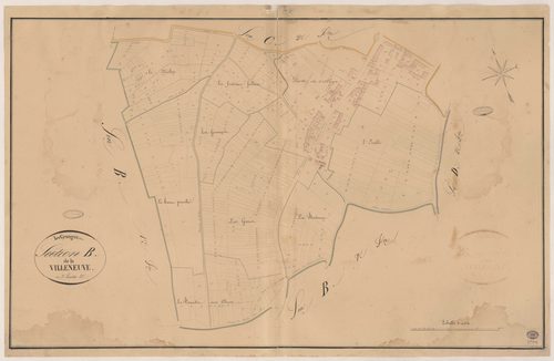 GRANGES-LE-ROI (LES). - Section B : Villeneuve (la), 3e feuille. 