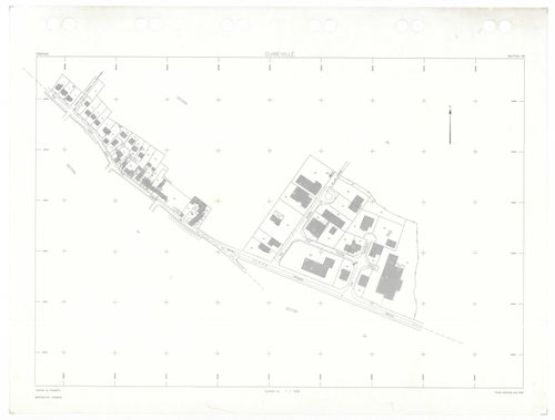 GUIBEVILLE, plans minutes de conservation : tableau d'assemblage,1934, Ech. 1/5000 ; plans des sections ZA, ZB, 1955, Ech. 1/2000, sections AA, AB, 2002, Ech. 1/1000. Polyester. N et B. Dim. 105 x 80 cm [5 plans]. 