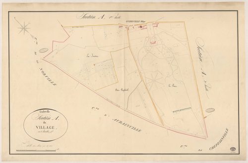 GUIBEVILLE. - Section A : Village (le), 3e feuille. 