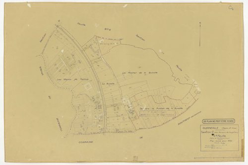 Plans minutes de conservation : GUIGNEVILLE-SUR-ESSONNE : tableau d'assemblage, ech. 1/10000 (1934-1974), sections C1, C2, C4, C5, C6, ech. 1/1250 (1934) ; section A, ech. 1/2500 (1934-1973) ; sections B3, ech. 1/2500, C3, ech. 1/1250 (1934-1974) ; sectio