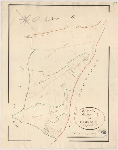 GUIGNEVILLE. - Section C : Hameaux (les), 2e feuille. 