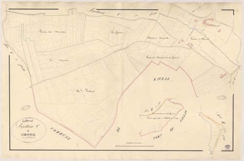 GUILLERVAL. - Section C : Garsenval, 3e feuille. 