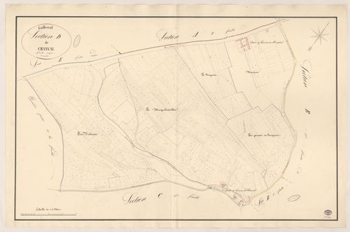 GUILLERVAL. - Section D : Chanval, 2e feuille. 