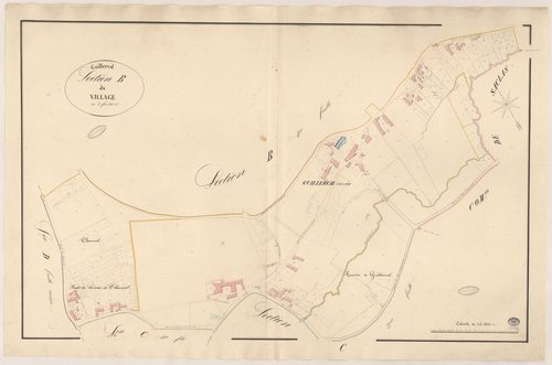 GUILLERVAL. - Section B : Village (le), 3e feuille. 