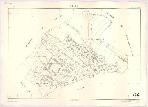 IGNY. - Cadastré révisé pour 1962, à jour pour 1976 (2ème édition) : plan du tableau d'assemblage ; feuille renouvelée pour 1962, à jour pour 1982 (3ème édition) : plans des sections AB, AC, AD, AE, AH, AI, AK, AL et AM. [10 plans]. 