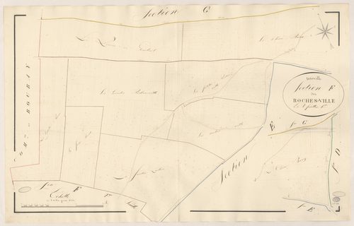 ITTEVILLE. - Section F : Roches-Ville (les), 1ère feuille. 
