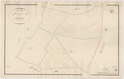 ITTEVILLE. - Section A : Epine (l'), 4e feuille. 
