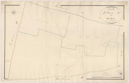 ITTEVILLE. - Section C : Murs (les), 1ère feuille. 