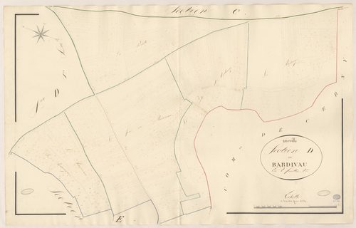 ITTEVILLE. - Section D : Bardivau (le), 2e feuille. 