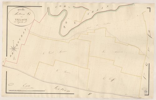 ITTEVILLE. - Section G : Village (le), 1ère feuille. 