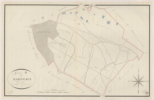 JANVRY. - Section D : Mariveaux (les), 1ère feuille. 
