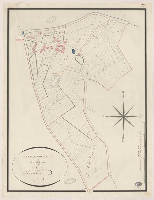 JANVRY. - Section D : Mariveaux (les), 2e feuille. 