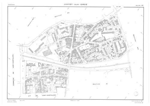 JUVISY. - Cadastre renouvelé pour 1969 : plans de la section AK, section AL, [2 plans]. 