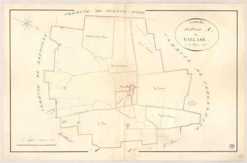 LEUDEVILLE. - Section A : Village (le), 1ère feuille. 