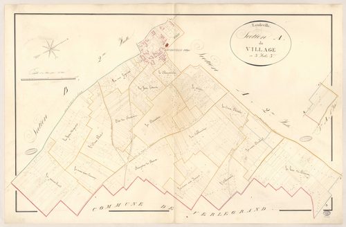 LEUDEVILLE. - Section A : Village (le), 3e feuille. 