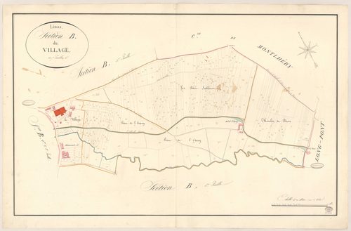 LINAS. - Section B : Village (le), 4e feuille. 
