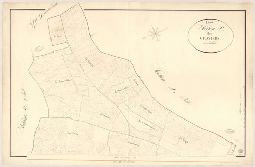 LINAS. - Section C : Graviers (les), 3e feuille. 