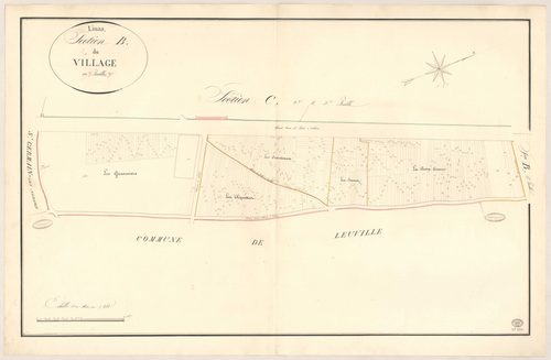 LINAS. - Section B : Village (le), 7e feuille. 