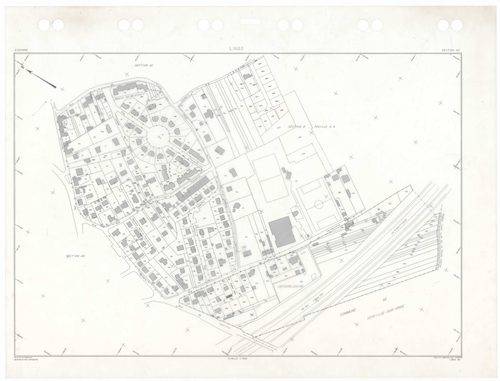 LINAS, plans minutes de conservation : tableau d'assemblage,1947, Ech. 1/10000 ; plans des sections A1, A2, A3, B3, B4, C1, 1947, Ech. 1/1250, section D1, 1947, Ech. 1/2500, section D2, 1947, Ech. 1/5000, sections AA, AB, AC, AD, AE, AH, 1999, Ech. 1/1000