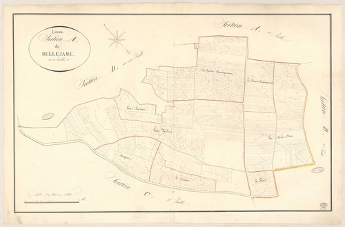 LINAS. - Section A : Bellejame, 4e feuille. 