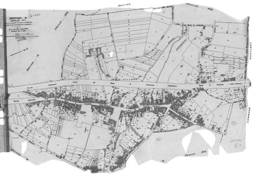 LINAS. -Cadastre révisé pour 1947 : plan du tableau d'assemblage, plans de la section A 1ère feuille, idem 2ème feuille, idem 3ème feuille, section B 1ère feuille, idem 2ème feuille, idem 3ème feuille, idem 4ème feuille, idem 5ème feuille, section C 1ère 