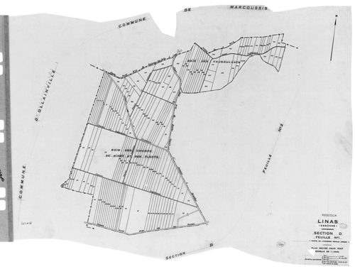 LINAS. -Cadastre révisé pour 1947 : plan du tableau d'assemblage, plans de la section A 1ère feuille, idem 2ème feuille, idem 3ème feuille, section B 1ère feuille, idem 2ème feuille, idem 3ème feuille, idem 4ème feuille, idem 5ème feuille, section C 1ère 