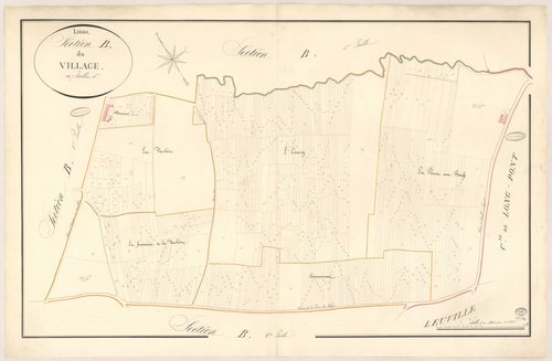 LINAS. - Section B : Village (le), 5e feuille. 