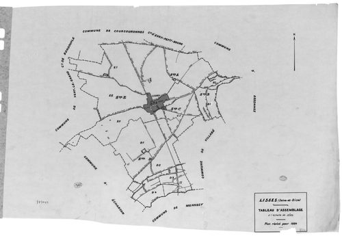LISSES. - Cadastre révisé pour 1934 : plan du tableau d'assemblage, plan de la section C le Village 2ème feuille, [2 plans]. 