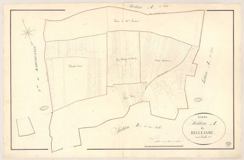 LINAS. - Section A : Bellejame, 1ère feuille. 