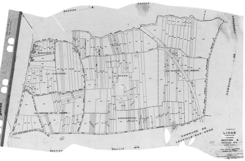 LINAS. -Cadastre révisé pour 1947 : plan du tableau d'assemblage, plans de la section A 1ère feuille, idem 2ème feuille, idem 3ème feuille, section B 1ère feuille, idem 2ème feuille, idem 3ème feuille, idem 4ème feuille, idem 5ème feuille, section C 1ère 