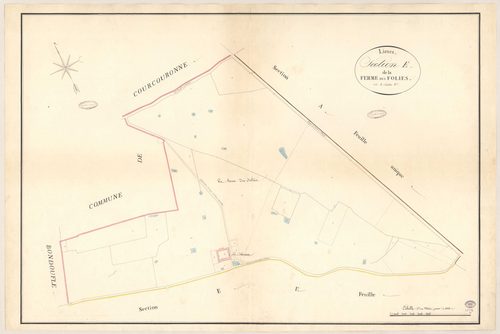 LISSES. - Section E : ferme des Folies (la), 2e feuille. 