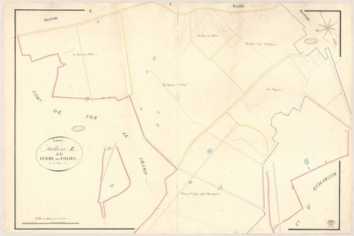 LISSES. - Section E : ferme des Folies (la), 1ère feuille. 