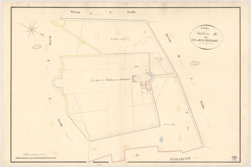 LISSES. - Section D : Château de Beaurepaire, 2e feuille. 