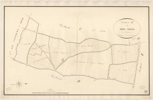 LONGPONT-SUR-ORGE. - Section C : Prés neufs (les), 1ère feuille. 