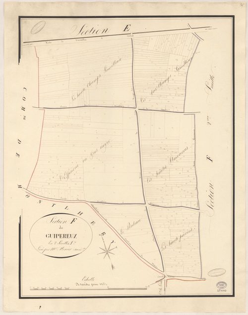 LONGPONT-SUR-ORGE. - Section F : Guipereux, 1ère feuille. 