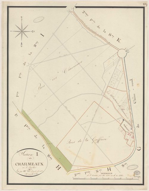 MARCOUSSIS. - Section I : Charmeaux (les), 2e feuille. 