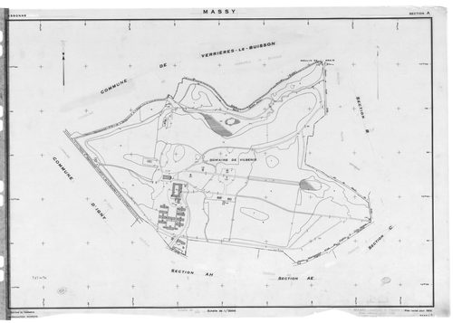 MASSY.- Cadastre révisé pour 1955 : plan du tableau d'assemblage, plans de la section A, section B, section C, section D, section E, section H, section I, section K, section L, section M, section N, section O, section P, section R, section S, section T, s
