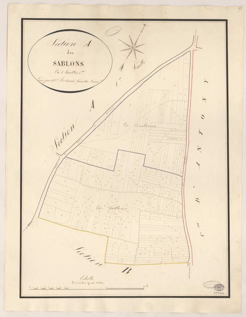 MASSY. - Section A : Sablons (les), 2e feuille. 