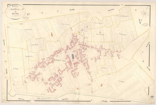 MENNECY. - Section A : Bourg (le), 2e feuille. 