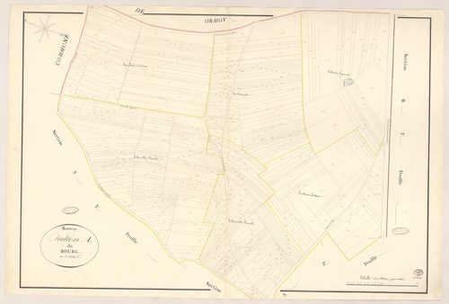 MENNECY. - Section A : Bourg (le), 4e feuille. 