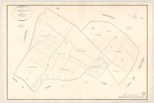 MENNECY. - Section C : Bois Notre-Dame (le), 2e feuille. 