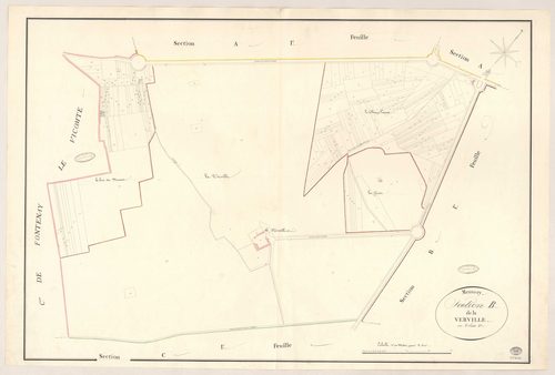 MENNECY. - Section B : Verville (la), 2e feuille. 