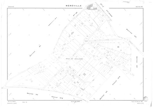 MEREVILLE. - Cadastre renouvelé pour 1962 ; plans de la section AI, section AK, [2 plans]. 
