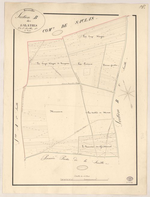 MEREVILLE. - Section B : Galatres (les), 2e feuille. 