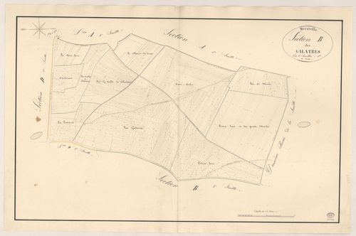 MEREVILLE. - Section B : Galatres (les), 1ère feuille. 
