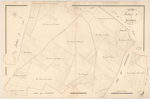 MEREVILLE. - Section F : Montreau, 3e feuille. 