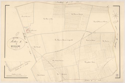 MEREVILLE. - Section E : Menessard, 2e feuille. 