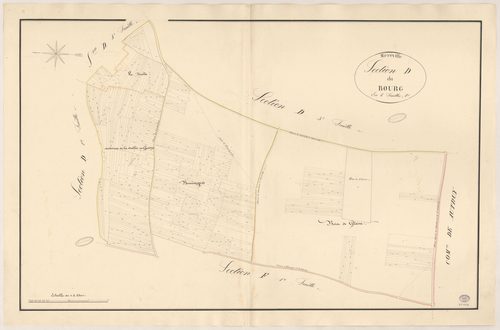MEREVILLE. - Section D : Bourg (le), 2e feuille. 