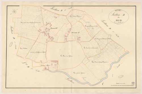 MEREVILLE. - Section D : Bourg (le), 4e feuille. 