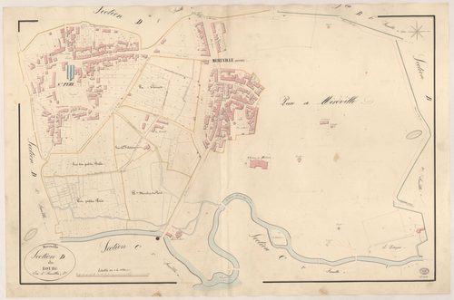 MEREVILLE. - Section D : Bourg (le), 5e feuille. 
